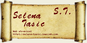 Selena Tasić vizit kartica
